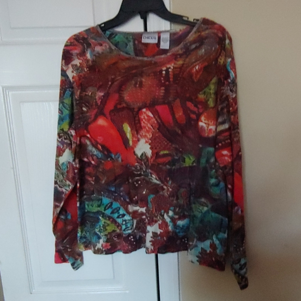 Chico's Long Sleeve Top Size 3 EUC